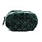 Quilted Fur Round Fanny Pack