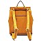 Braided Whipstitch Convertible Backpack Satchel
