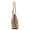 Woven Straw Mixed-Material Quilted Large Tote MH-QS3213