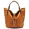 Braided Tassel Bucket Shopper