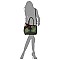 Ostrich Croc Canvas Bow Satchel