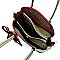 Ostrich Croc Canvas Bow Satchel