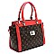 TWIST LOCK MONOGRAM SATCHEL