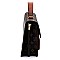 Color Block Monogram Cross Body Satchel