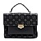 Color Block Monogram Cross Body Satchel