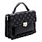 Color Block Monogram Cross Body Satchel