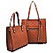 Pack of 2  Embossed Monogram BOXY SHOPPER