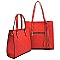 Pack of 2  Embossed Monogram BOXY SHOPPER