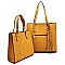 Pack of 2  Embossed Monogram BOXY SHOPPER