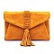 BRAIDED FLAP CROSS BODY CLUTCH