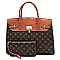 PADLOCK ACCENT MONOGRAM 2 IN 1 SATCHEL