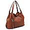Fashionable Tassel Accent Perforated Two-Tone Tote MH-LH098