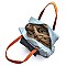 Colorblock Front Pocket Satchel