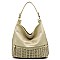 Fashionable Woven Detail Front Pocket 2-Way Hobo MH-AL0012