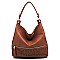 Fashionable Woven Detail Front Pocket 2-Way Hobo MH-AL0012