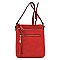 Fashion Zip Tassel Multi Compartment Crossbody Bag