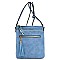 Fashion Zip Tassel Multi Compartment Crossbody Bag