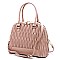 Chevron Quilted Dome Satchel