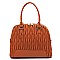 Chevron Quilted Dome Satchel