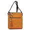 Fashion Zip Tassel Multi Compartment Crossbody Bag