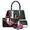 CH-OB2678D 3-in-1 Set Michelle Obama Satchel+Clutch+Wallet