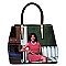 CH-OB2678D 3-in-1 Set Michelle Obama Satchel+Clutch+Wallet