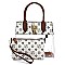 TRANSPARENT PADLOCK ACCENT MONOGRAM SATCHEL SET