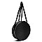 Ostrich Croc Round Crossbody Bag