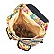 Multicolor Aztec Printed Canvas Backpack