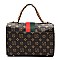 2-in-1 Monogram Queen Bee Stripe Boxy Satchel