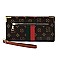 MONOGRAM STRIPE CLUTCH WALLET