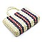 Multi Stripe Straw Tote