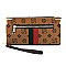 MONOGRAM STRIPE CLUTCH WALLET