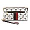 MONOGRAM STRIPE CLUTCH WALLET