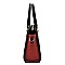 2 IN 1 TOP HANDLE COLOR BLOCK MONOGRAM SATCHEL