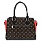 2 IN 1 TOP HANDLE COLOR BLOCK MONOGRAM SATCHEL