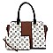 2 IN 1 TOP HANDLE COLOR BLOCK MONOGRAM SATCHEL
