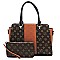 2 IN 1 TOP HANDLE COLOR BLOCK MONOGRAM SATCHEL