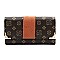 Monogram Color Block Clutch Wallet