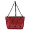 Glossy Geometric Crossbody Bag Clutch