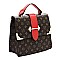 TOP FLAP MONOGRAM SATCHEL