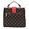 TOP FLAP MONOGRAM SATCHEL