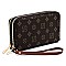 MONOGRAM 2ZIP AROUND CLUTCH WALLET WRISTLET