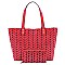 Geometric Chevron Checkered 2-in-1 Shopper