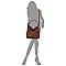 Laser Cut Printed Shoulder Bag Hobo