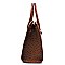 Ostrich Croc Padlock 2-in-1 Satchel