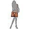 Ostrich Croc Padlock 2-in-1 Satchel