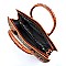 Ostrich Croc Padlock 2-in-1 Satchel