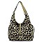 Side Zip Pocket Leopard Shoulder Bag Hobo