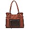 MONOGRAM WHIP STITCH POCKET SATCHEL